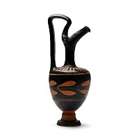 Greek Apulian Blackware Prochous with Laurel Leaves