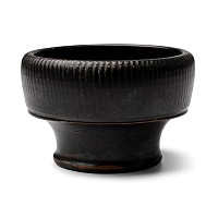 Greek Attic Black-Glazed Ribbed Cup