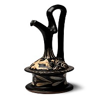 Greek Apulian Black-Glazed Epichysis with Eros