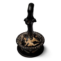 Greek Apulian Black-Glazed Epichysis with Eros