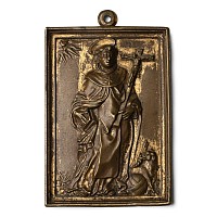 Brass Plaque with St. Dominic