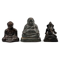 Buddhist Bronze Buddha and Ganesh Group