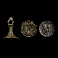 Medieval Bronze Heraldic Seal Matrix