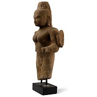 South East Asian Sandstone Statue of the Goddess Durga