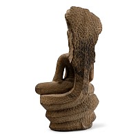 South East Asian Sandstone Statue of Naga-Enthroned Meditating Buddha