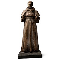 Post Medieval Wooden Statue of a Franciscan Priest
