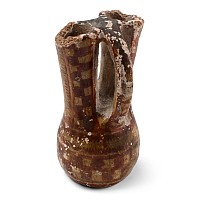 North African Painted Double Spouted Juglet