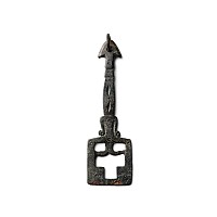 Viking Decorated Bronze Latch Key