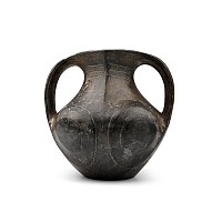 Chinese Han Sichuan Black Eye Pottery Amphora