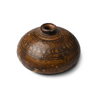 South East Asian Glazed Ceramic Oil Vessel