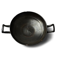 Greek Blackware Stemless Cup