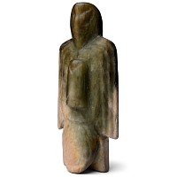 Chinese Hongshan Style Green Stone Figure