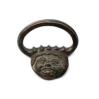 Greek Bronze Vessel Handle with Medusa