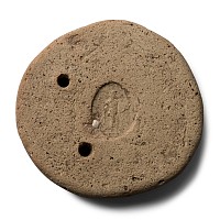 Greek Terracotta Pendant with Stamp