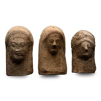 Greek Terracotta Female Protome Group