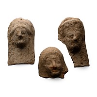Greek Terracotta Female Protome Group