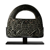 Bactrian Black Chlorite 'Hand Bag' Ceremonial Weight