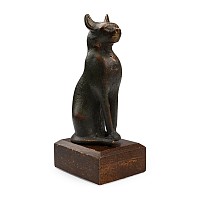 Grand Tour Egyptian Bronze Seated Cat