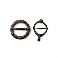 Medieval Bronze Ring Brooch Group