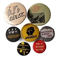 Anti-Society Related Vintage Pin Badge Collection