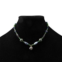 Roman Green and Blue Glass Bead Necklace String