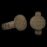 Medieval Bronze Ring with Flower