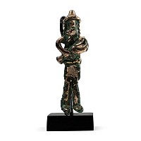Amlash Bronze Mother and Child Figure