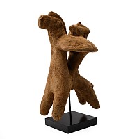 Archaic Greek Terracotta Figure of Mounted Warrior with Shield