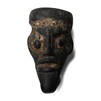 Western Asiatic Bronze Idol Head Amulet