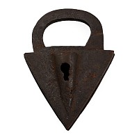 Post Medieval 'Thames' Iron Triangular Padlock
