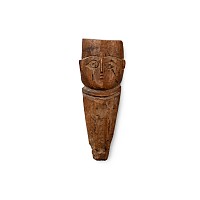 Egyptian Coptic Bone Doll's Head