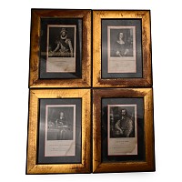 Gilt Framed Set of Historical Prints