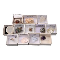 Boxed and Labelled Mineral Specimen Collection