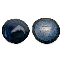Cut and Polished Crystal Geode Slices