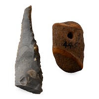 Stone Age 'Felwell' Sandstone Quartz Pendant and Saw