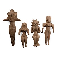 Indus Valley Style 'Mohenjo-Daro' Terracotta Idol Group