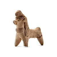 Syro-Hittite Terracotta Man Riding Bull