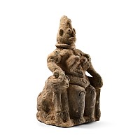 Indus Valley Terracotta Seated Female Idol