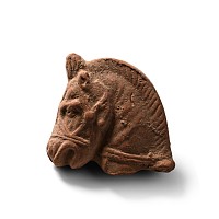 Parthian Terracotta Horse-Head Finial