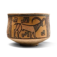 Indus Valley Mehrgarh Terracotta Vessel with Animals