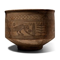 Large Indus Valley Mehrgarh Terracotta Jar with Animals