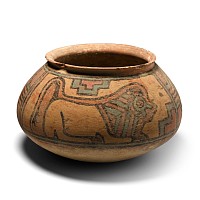 Indus Valley Mehrgarh Terracotta Vessel with Animals