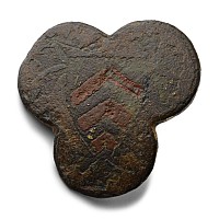 Medieval Knight's Enamelled Bronze Heraldic Stud