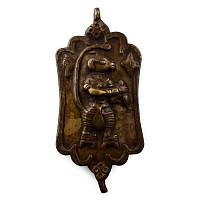 Sacred Copper-Alloy Plaque with Hindu God
