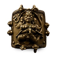 Sacred Copper-alloy Bracelet Plaque with Hindu God