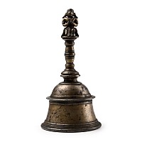 Sacred Copper-Alloy Bell with God Hanuman Handle