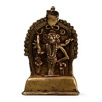 Sacred Copper-alloy Plaque with Shiva and Attendants