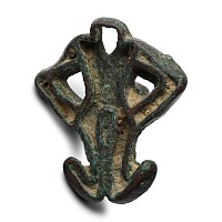 West Central Asian Bronze Human Figural Stamp Seal