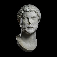 Twice the Life-Size Marble Portrait of Emperor Hadrian