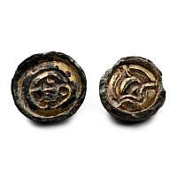 Anglo-Saxon Gilt Bronze Button Brooch Group